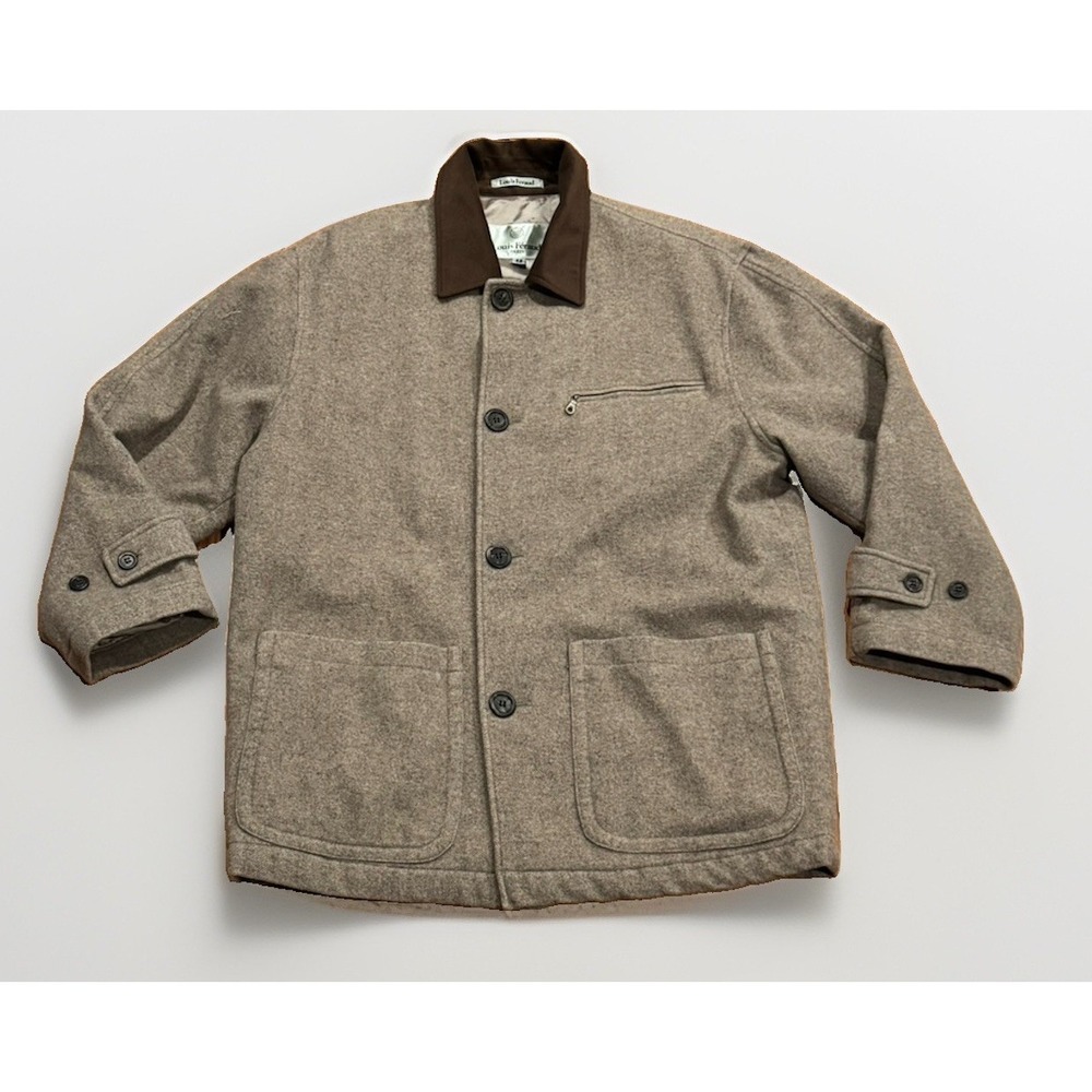 Louis Feraud Paris Cashmere Herringbone Chore Coat 48 Hunting Melani & Belli
